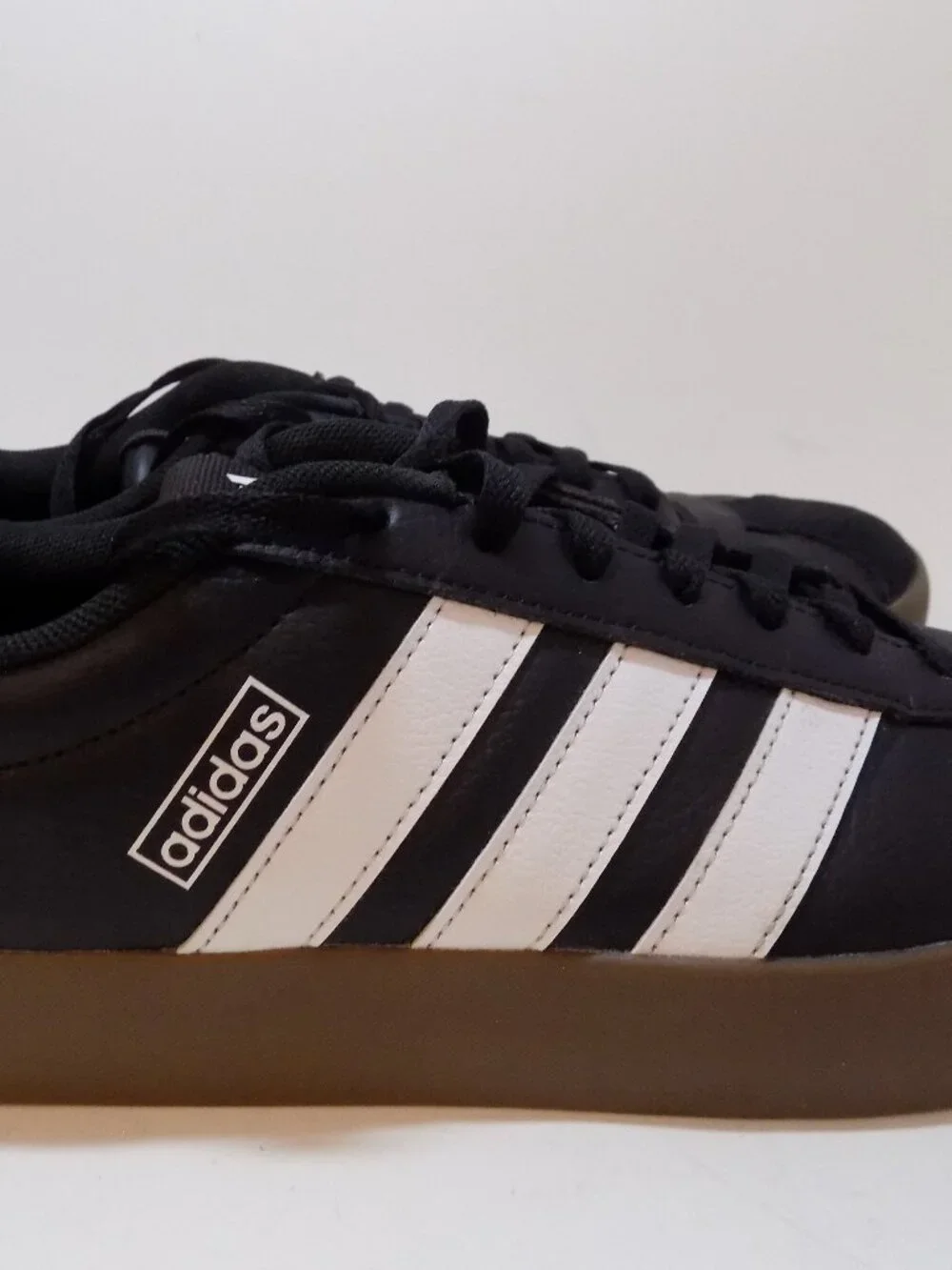 Adidas VL Court 3.0 Black White Gum- Men's Size 11.5